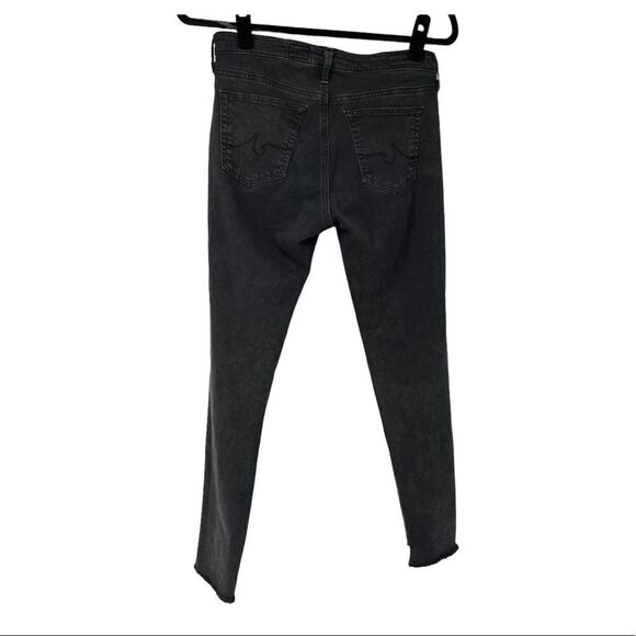 Ag Adriano Goldschmied Black The Legging Ankle‎ Super Skinny Raw Hem Jeans - Picture 7 of 7